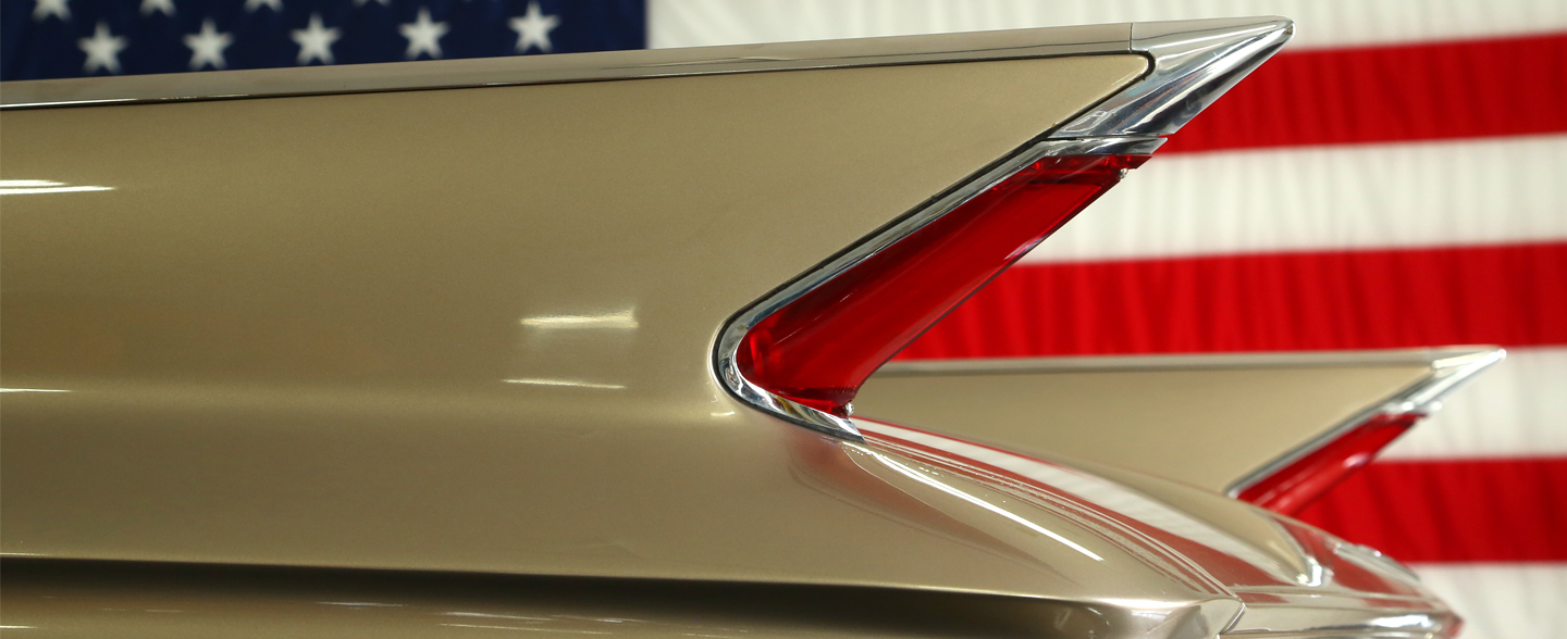 Detail photo of classic car fins